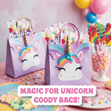 50 Unicorn Candy Bracelets, Individually Wrapped Candy Jewelry for your Unicorn Themed Party, Bulk Candy Perfect for Goody Bags, Party Favors