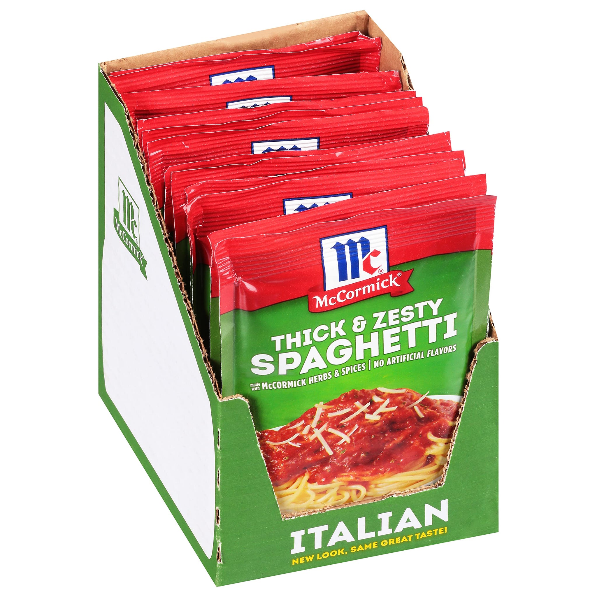 McCormick Spaghetti Sauce Seasoning Mix, Thick & Zesty, No Artificial Flavors, Quick and Easy Pasta Sauce for Pasta, Bakes, and More, 1.37 oz