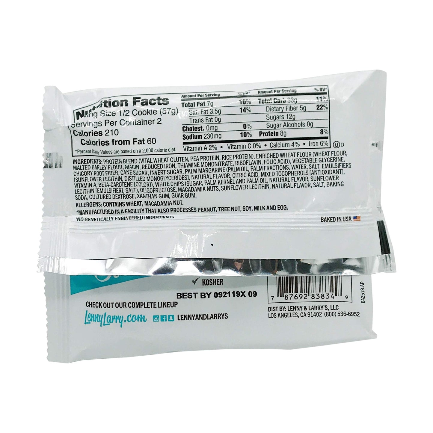 Lenny and Larry's White Chocolate Macadamia The Complete Cookie, 2.4 Pound