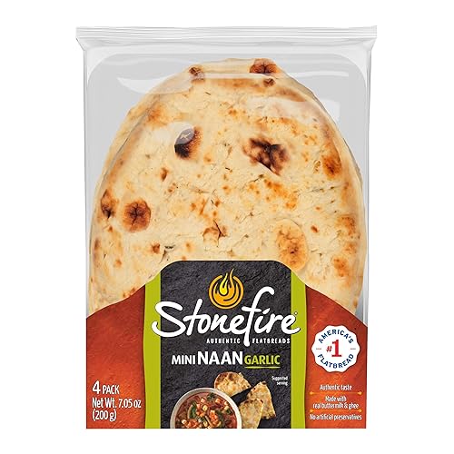 Stonefire Mini Naan Garlic 4pk