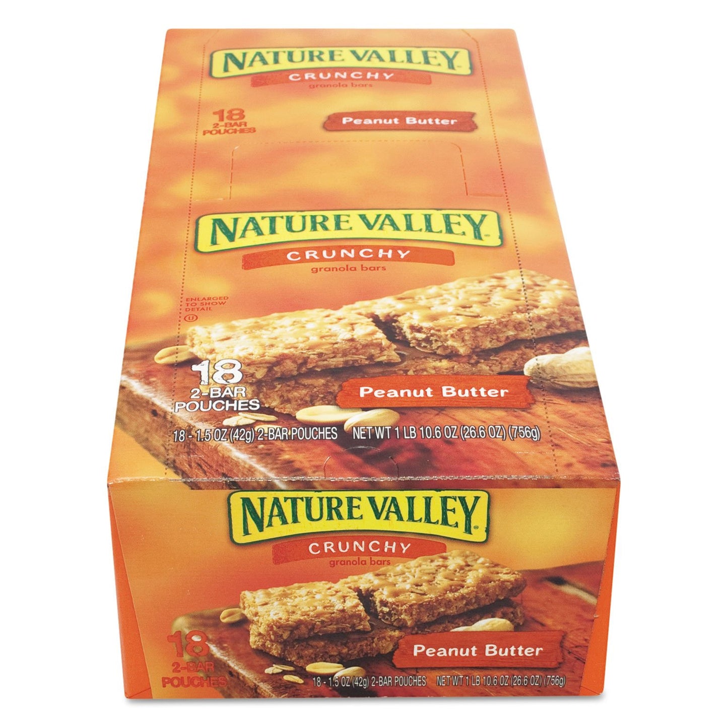 Nature Valley Crunchy Granola Bars, Peanut Butter, 1.49 oz, 18 ct, 36 bars