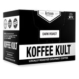 Koffee Kult Premium Dark Roast Coffee Single Serve coffee cups in pods for K-Cup 12 count