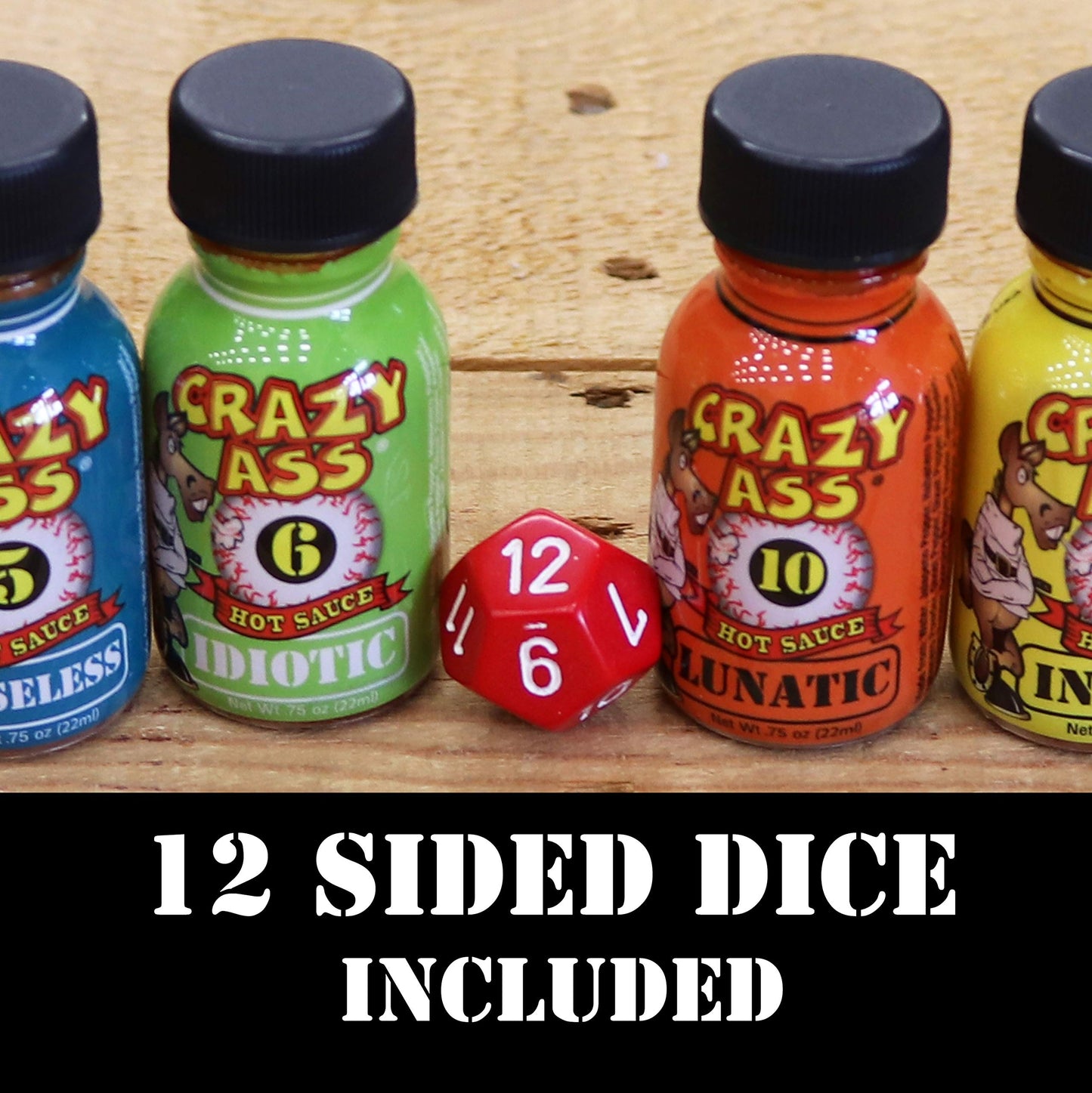 Crazy Hot Sauce Gift Set - Gourmet Challenge Dice Game - Prefect Premium Gourmet Gifts for Men.
