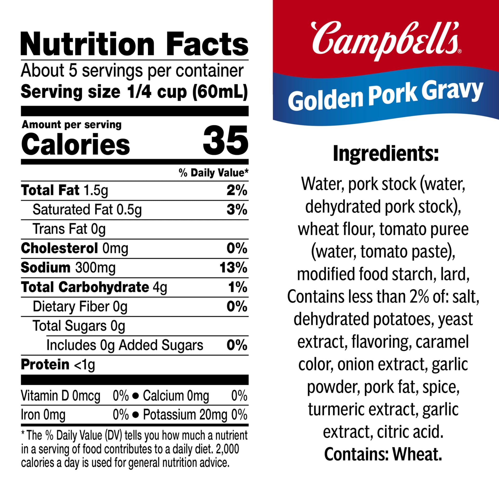 Campbell’s Golden Pork Gravy, 10.5 oz Can (24 Pack)