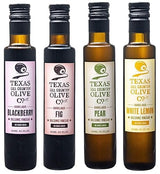 Balsamic Vinegar Combo Gift Set 4 Pack (250ml Each): Blackberry, Fig, Pear, White Lemon