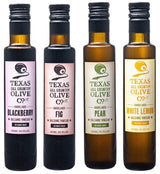 Balsamic Vinegar Combo Gift Set 4 Pack (250ml Each): Blackberry, Fig, Pear, White Lemon