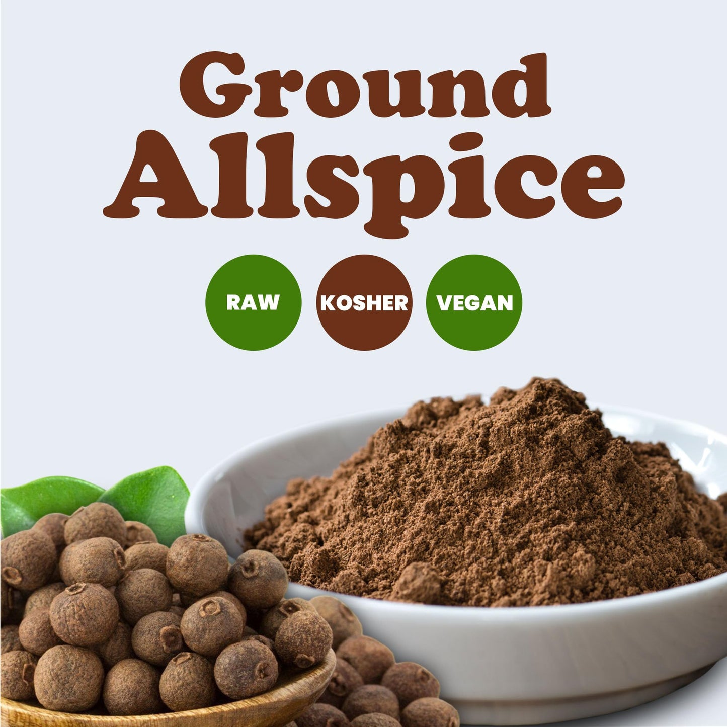 Food to Live Ground Allspice, 8 Ounces - Premium Freshly Ground Spice, Aromatic. Perfect for Baking, Cooking and Marinades. Vegan, Kosher, Bulk