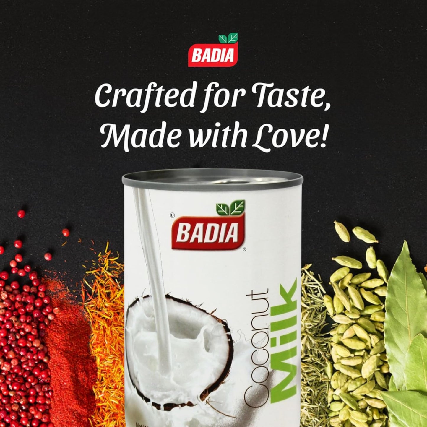 Badia Coconut Milk, 13.5 oz - Creamy & Rich Coconut Base for Cooking, Baking & Smoothies