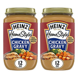 Heinz HomeStyle Classic Chicken Gravy, Savory Poultry Base, Ready to Serve Gravy for Quick Mashed Potatoes and Easy Roast Meals, 12 Ounce (Pack of 2)