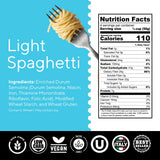 Fiber Gourmet Spaghetti Low Carb Pasta - Light Noodles with 24g Fiber, 110 Calories Per Serving, Vegan Non-GMO Kosher, Made in Italy, Healthy