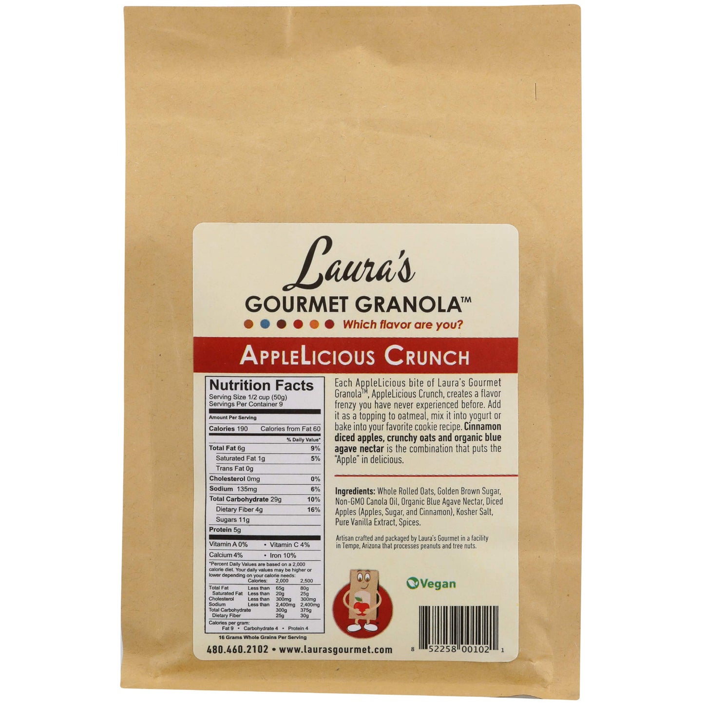 Laura's Gourmet Granola AppleLicious, 16-Ounce Packages (Pack of 3)