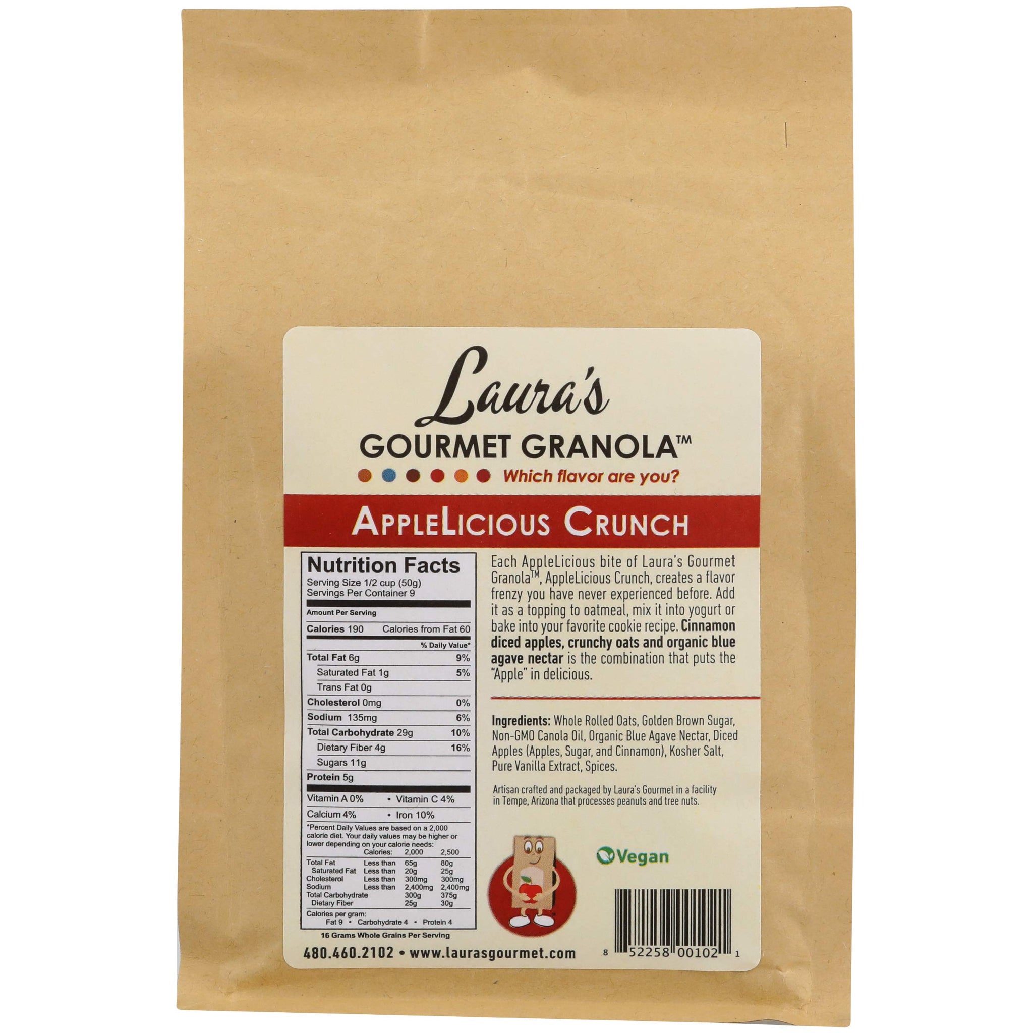 Laura's Gourmet Granola AppleLicious, 16-Ounce Packages (Pack of 3)