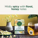 Traditional Medicinals Tea, Organic Ginger & Chamomile - Occasional Nausea & Indigestion Relief - Kosher, Non-GMO, Caffeine-Free - 16 Tea Bags