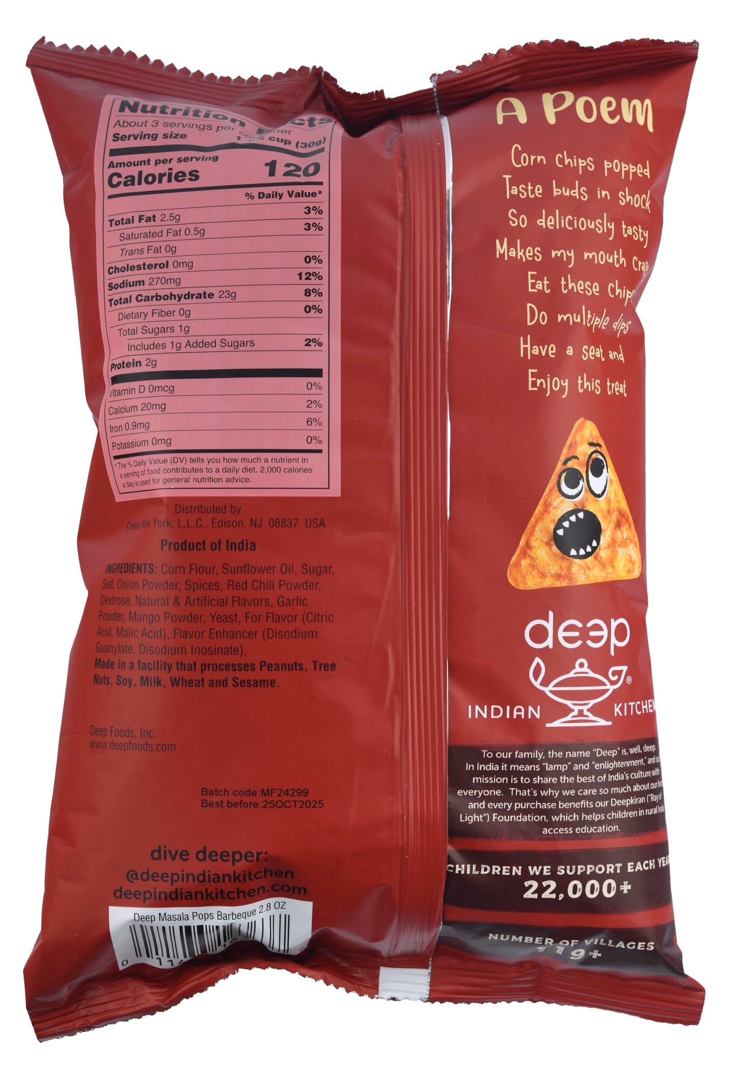 Masala Pops Barbeque (2.8oz)