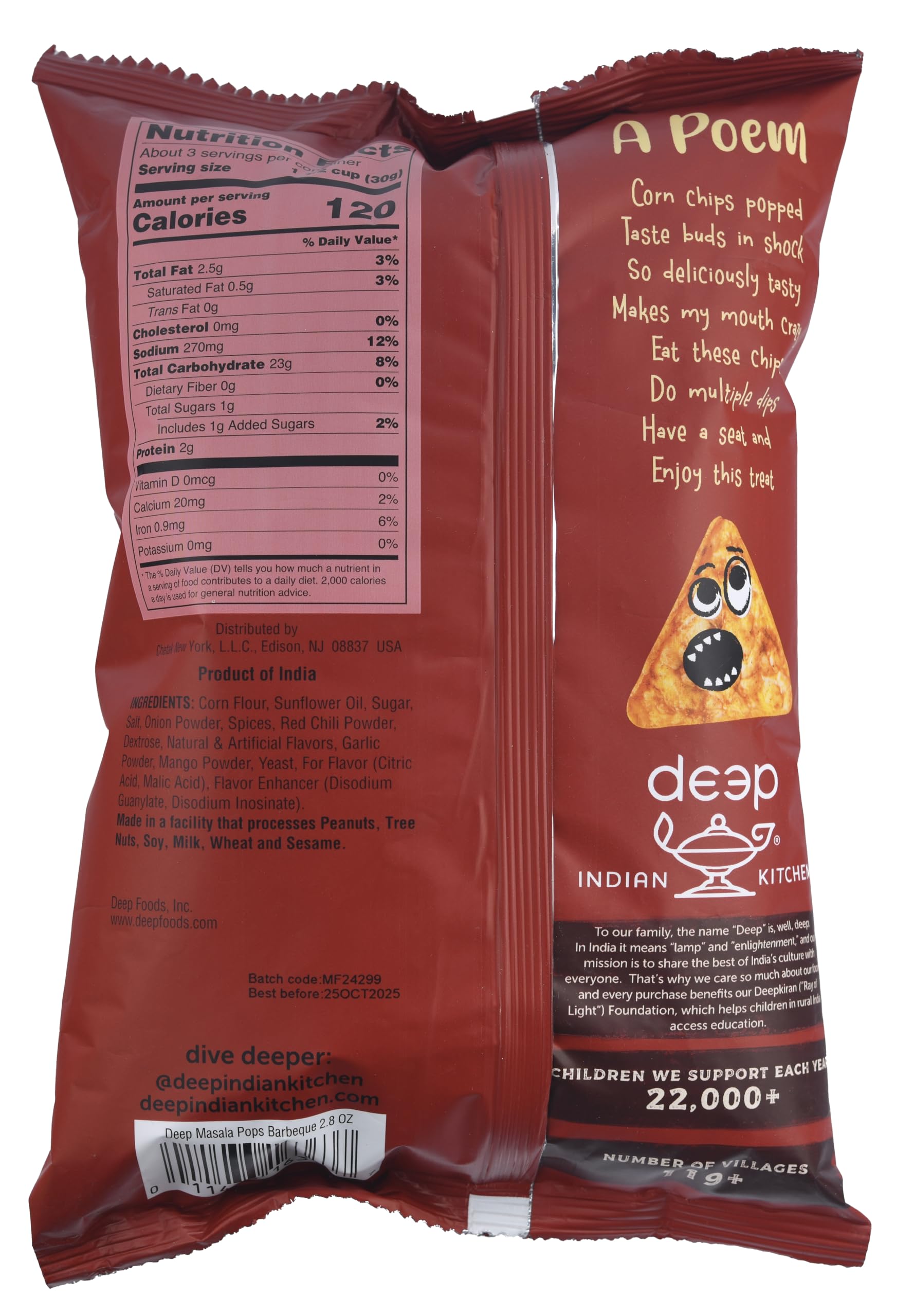 Masala Pops Barbeque (2.8oz)
