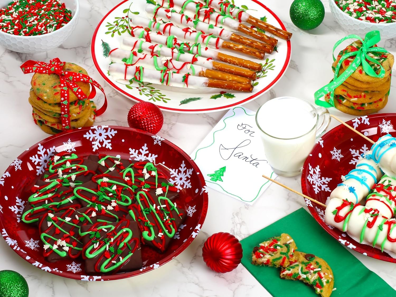 Christmas Sprinkles - 1.2 Pounds - Bulk Red and Green Tree Confetti - Holiday Sprinkles for Cookie Decorating - Christmas Jimmies for Gingerbread