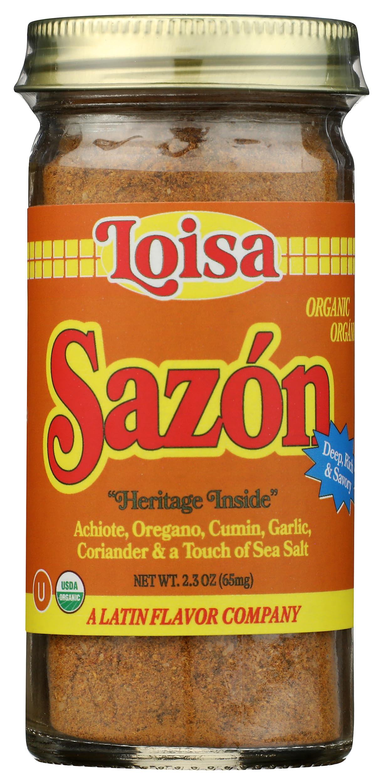 Loisa, Seasoning Sazon Organic, 2.3 Ounce