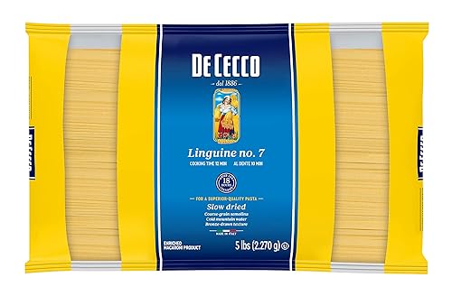 De Cecco Semolina Pasta, Linguine No.7, 5 Pound (Pack of 4)