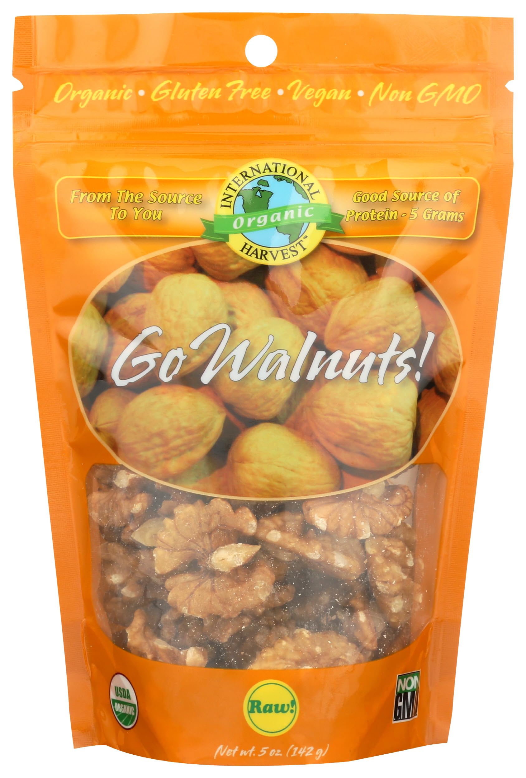 International Harvest Organic Walnuts, 5 OZ