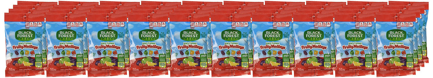 Black Forest Juicy Burst Fruit Snacks, Berry Medley, 0.8 Ounce Pouches (40 Count)