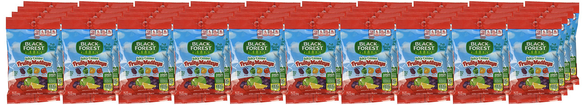 Black Forest Juicy Burst Fruit Snacks, Berry Medley, 0.8 Ounce Pouches (40 Count)