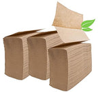 Brown Unbleached Z-Fold Paper Towels - 1000ct | Commercial Multifold Paper Towels for Dispenser | All-Natural, Bleach-Free, Tri-Fold Recycled