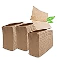 Brown Unbleached Z-Fold Paper Towels - 1000ct | Commercial Multifold Paper Towels for Dispenser | All-Natural, Bleach-Free, Tri-Fold Recycled
