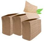 Brown Unbleached Z-Fold Paper Towels - 1000ct | Commercial Multifold Paper Towels for Dispenser | All-Natural, Bleach-Free, Tri-Fold Recycled