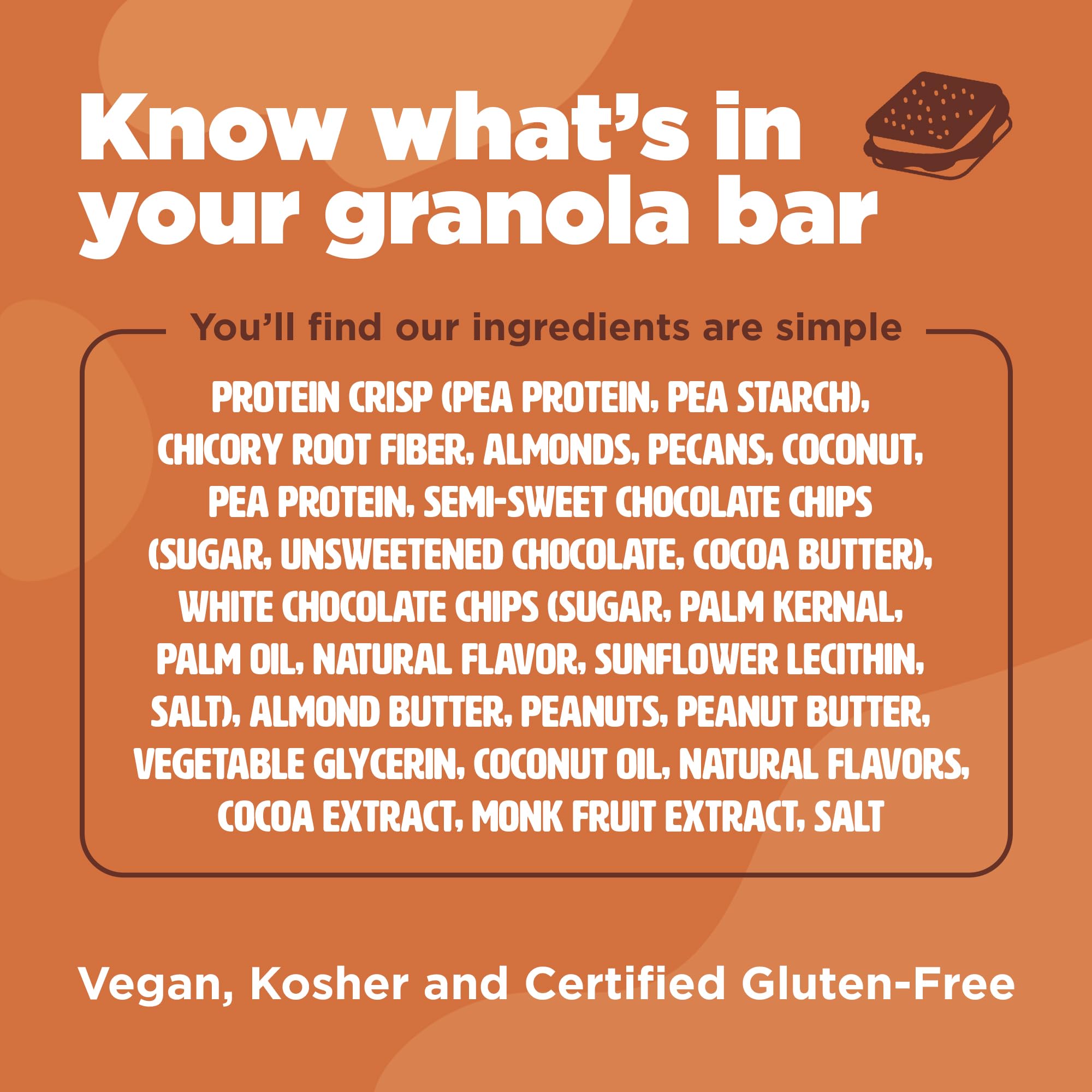 Three Wishes Chewy Granola Bars, S'mores (12-Pack) - Gluten & Grain-Free Soft Snack Food Bar with 6g Protein, 3g Sugar - Healthy Breakfast & On-the-Go