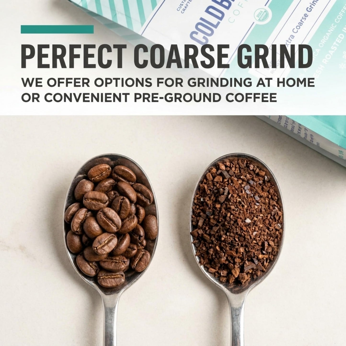 Cold Brew Organic Coarse Ground Coffee, Colombian Supremo, Dark Roast, Coarse Grind for Cold Brew Coffee & French Press,1 LB