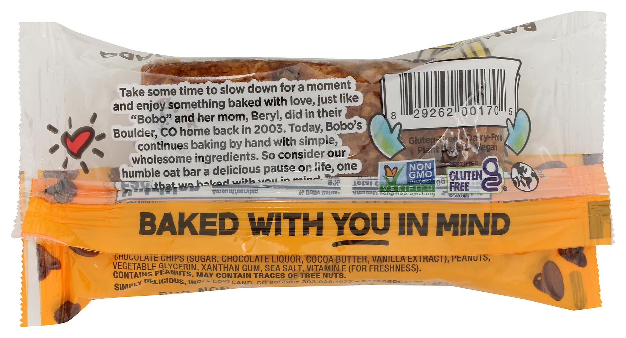 Bobo's Oat Bars, Peanut Butter Chocolate Chip, 3 Ounce