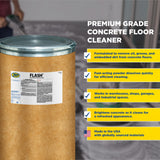 Zep Flash Powdered Concrete Floor Cleaner - 125lb (Case of 1) 72342 - Premium Grade, Alkaline, Removes Grease and Oil Deposits