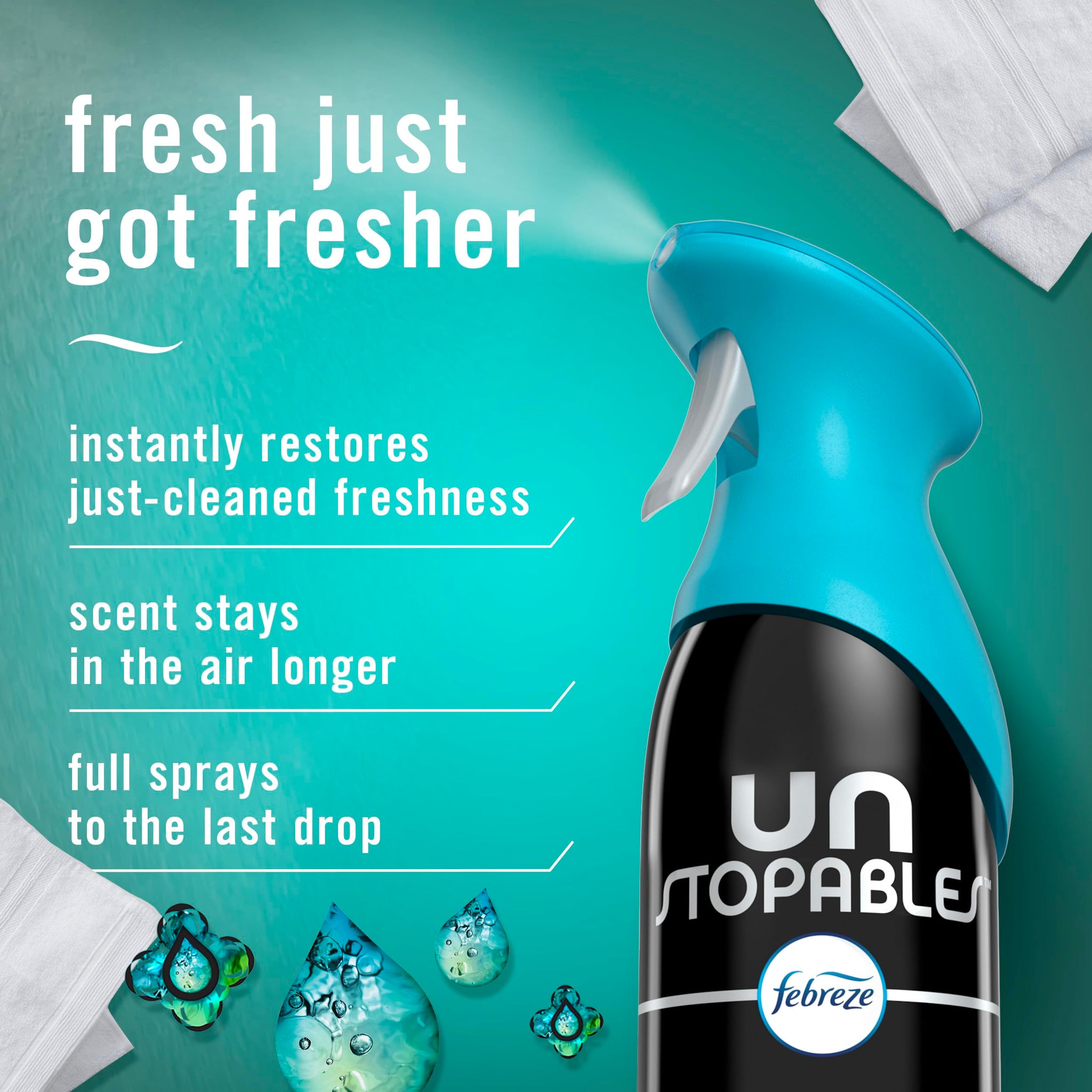 Febreze Air Mist, Air Freshener Spray, Odor Fighting Room Spray, Deodorizer for Home Bathroom Kitchen Office Apartment Dorm Room Classroom