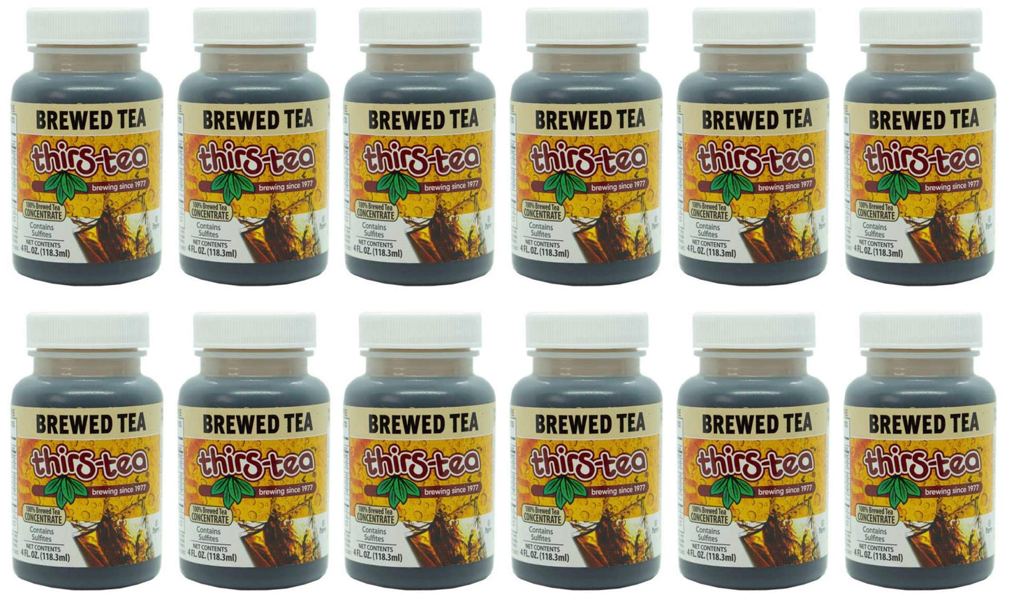 Thirs-Tea Brewed Tea | 4oz Bottle | Unsweetened | 3gal Yield | Caffeine Free