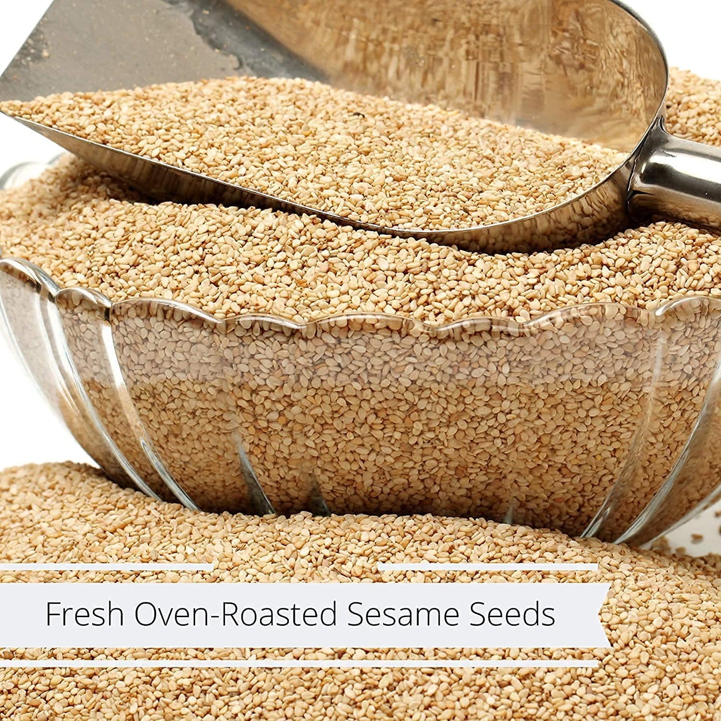 Natural Toasted Whole Sesame Seeds by It's Delish - 9 Oz. Medium Jar - Natural Gluten-Free Fresh Oven Roasted White Sesame - Restaurant Bulk Size