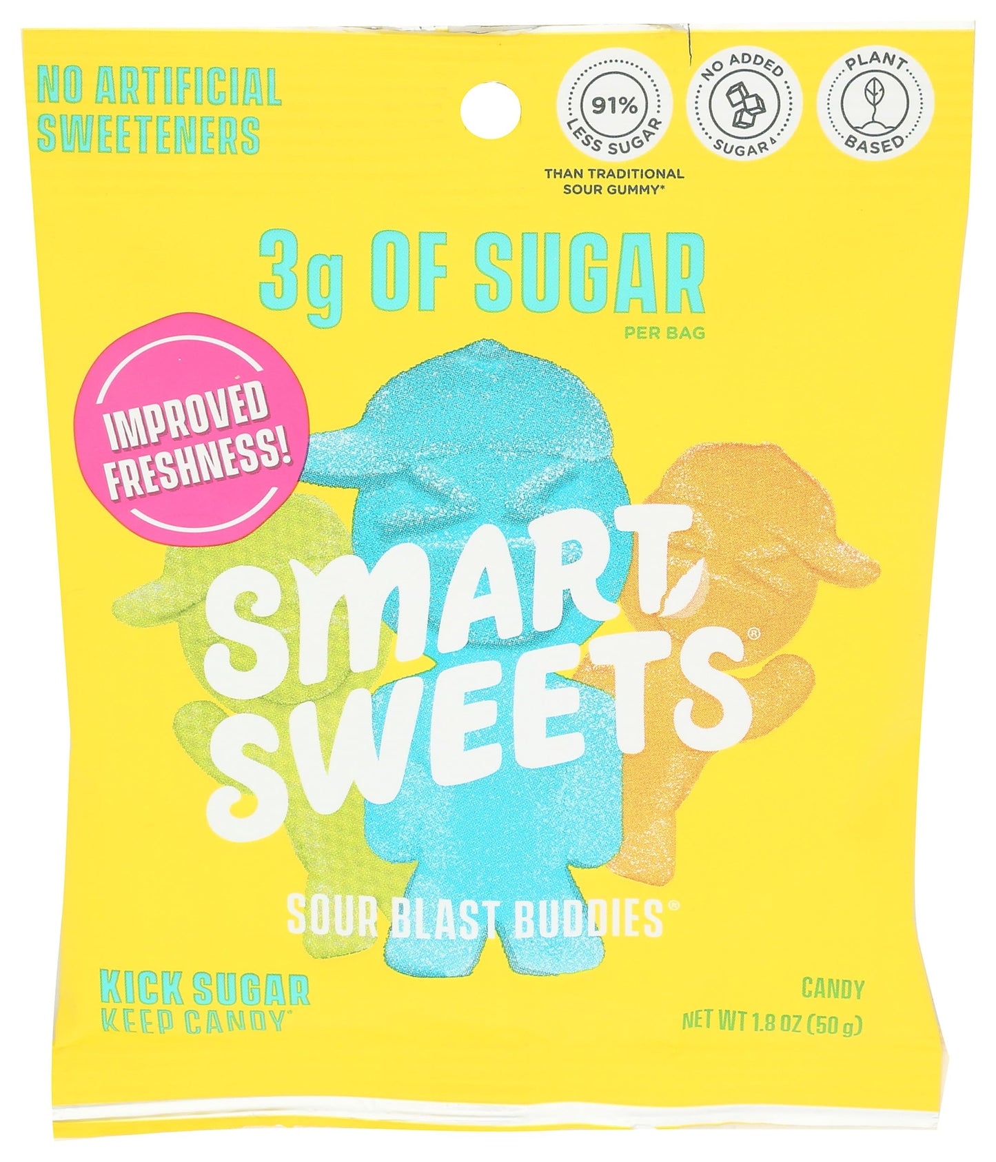 Smart Sweets, Gummy Sour Blast Buddies, 1.8 Ounce