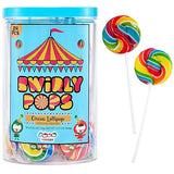 24 Circus Rainbow Lollipops Individually Wrapped, Bursting with Fruity Flavor, Great Swirl Lollipops for Kids Birthday Parties, Party Favor Candy