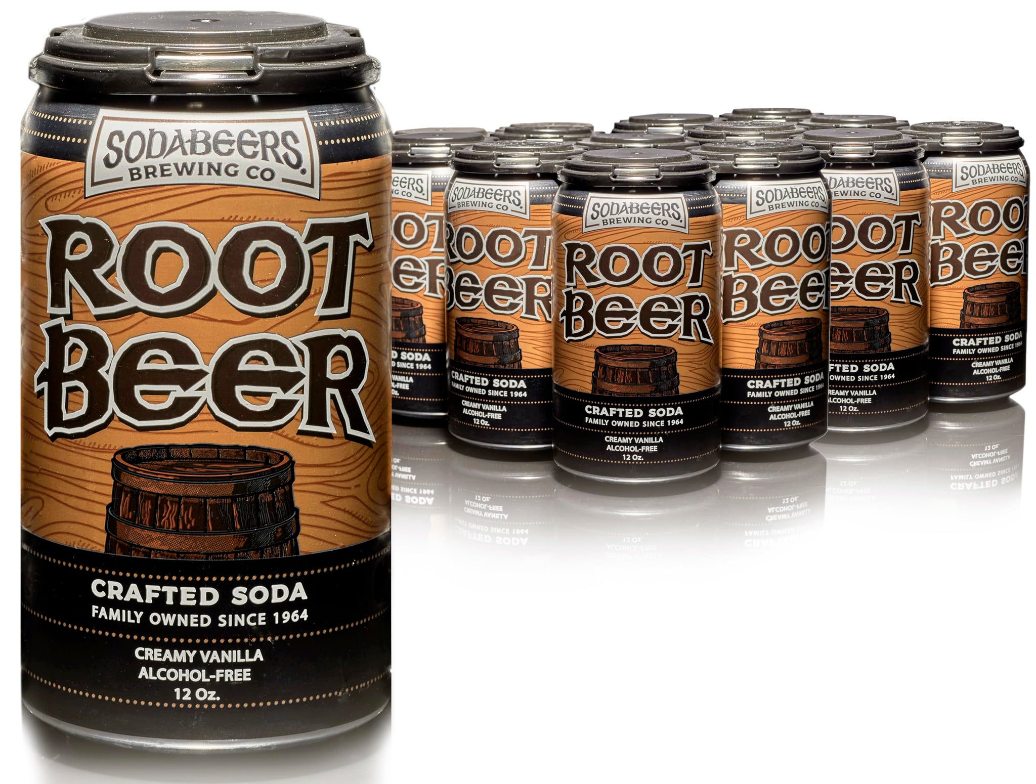 Root Beer | SodaBeers Brewing Co | Alcohol-Free, Gluten-Free Crafted Sodas Made With Natural Flavors and Real Sugar, Refreshing Fruit Beverages (12