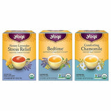 Yogi Tea Relaxation & Stress Relief Variety Pack - 16 Bags per Pack (3 Packs) - Relaxing Sampler - Includes Honey Lavender, Bedtime & Comforting