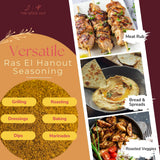 The Spice Hut Organic Ras el Hanout Seasoning, Authentic North African Spice Blend, with Salt 4 Ounce