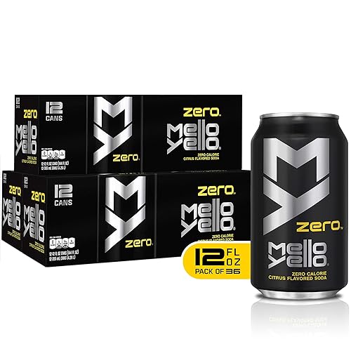Mello Yello Fridge Pack Bundle, Zero Calorie Citrus Falvoured, 12 Fl Oz (Pack of 36)
