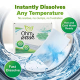 Ohm Earth’s Wash Laundry Detergent Sheets Hypoallergenic & Dye-Free Liquidless Detergent, Fast Dissolving Concentrated Strips Ideal for Sensitive