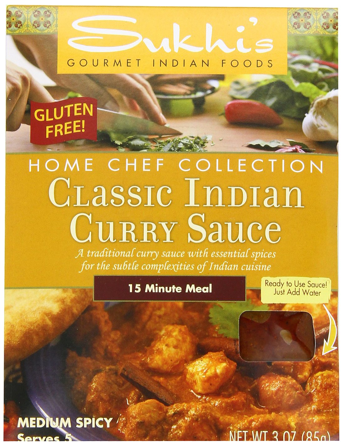 Sukhi's Gourmet Indian Foods Gluten-Free Classic Indian Curry Sauce, 3 Ounce