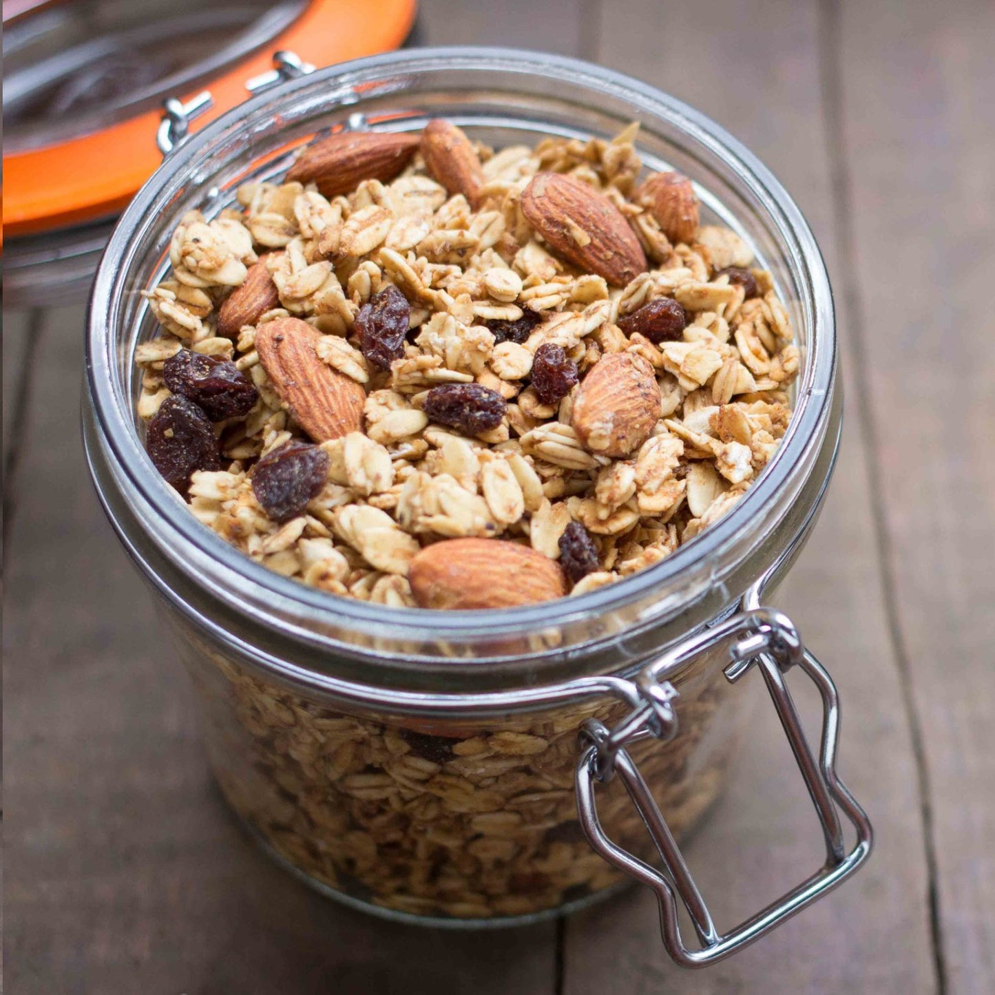 Chappaqua Crunch Simply Granola, Original Flavor - Custom Rolled Oats with Roasted Almonds, Raisins, and Sunflower Seeds - Slightly Sweet, Heart