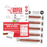 New Primal Snack Mates Chicken & Apple Sticks, Gluten Free Healthy Snacks for Kids, Low Sugar High Protein Back to School Snacks, Mini Paleo Jerky