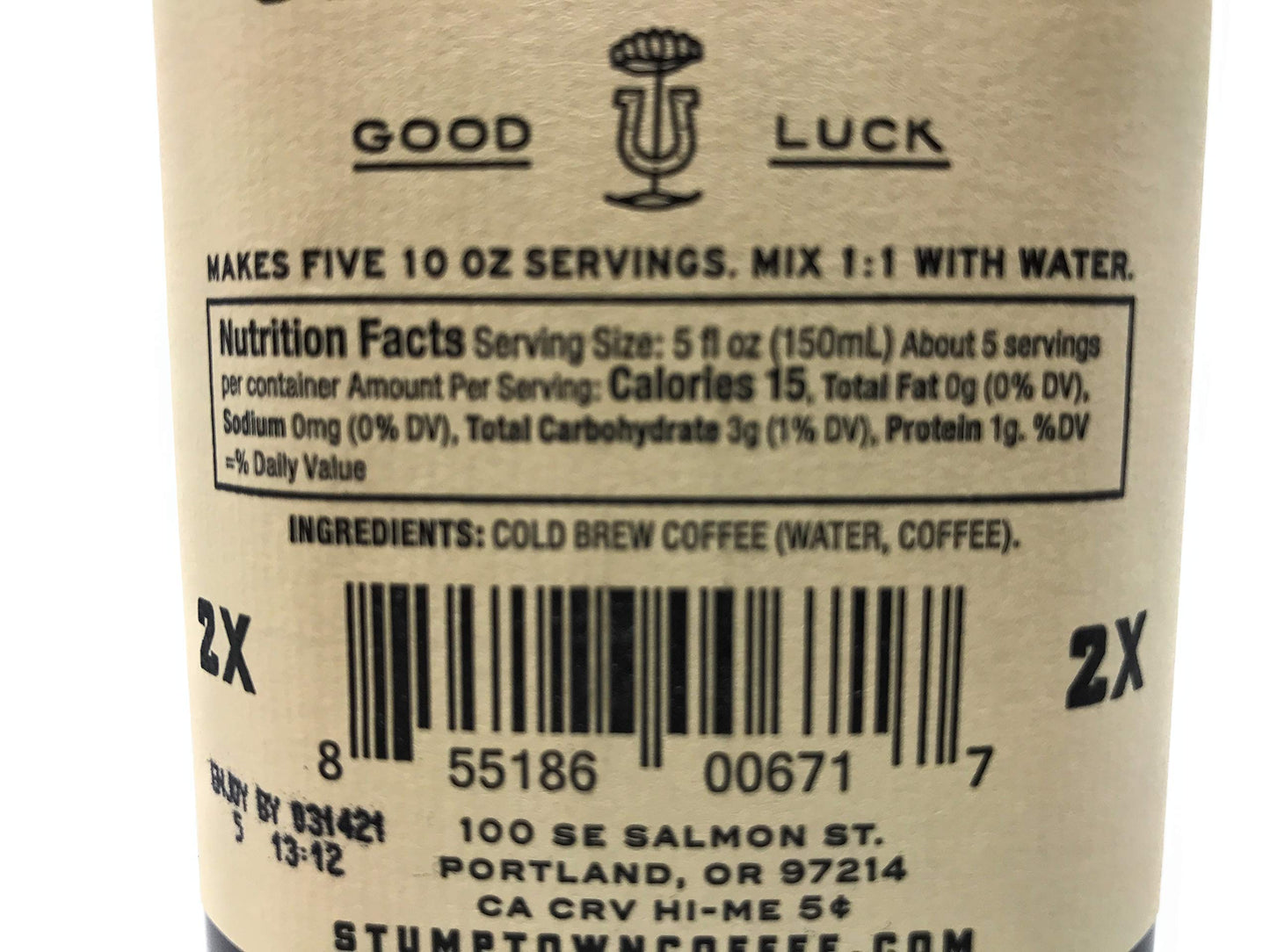 STUMPTOWN COFFEE ROASTERS Cold Brew Concentrate 2x, 25.4 FZ