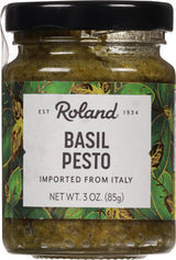 Roland Foods Basil Pesto with Olive Oil, Specialty Imported Food, 3-Ounce Bottle