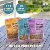 Brekky Mix Granola Variety Pack | 3 Flavors, No Seed Oils, No Refined Sugar | Low Sugar Protein Granola | Gluten-Free, Non-GMO | Organic Oats | 12oz x