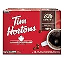 Tim Hortons Dark Roast Coffee, Single-Serve K-Cup Pods Compatible with Keurig Brewers, 100ct K-Cups