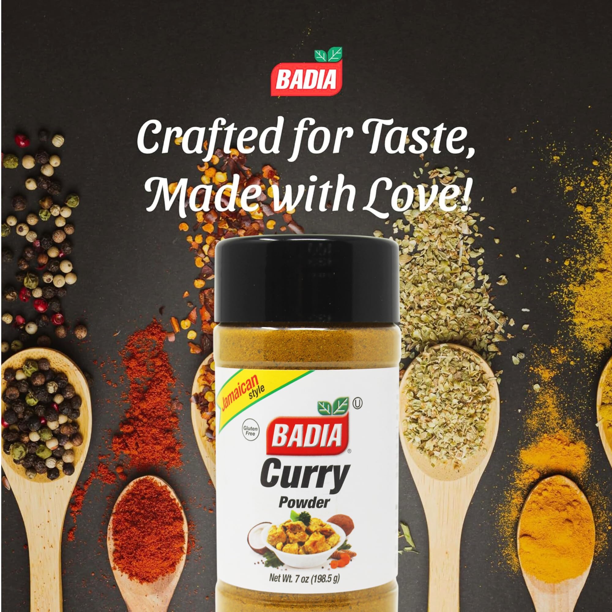 Badia Curry Powder, 7 oz - Mild & Aromatic Blend of Spices for Rich and Flavorful Dishes